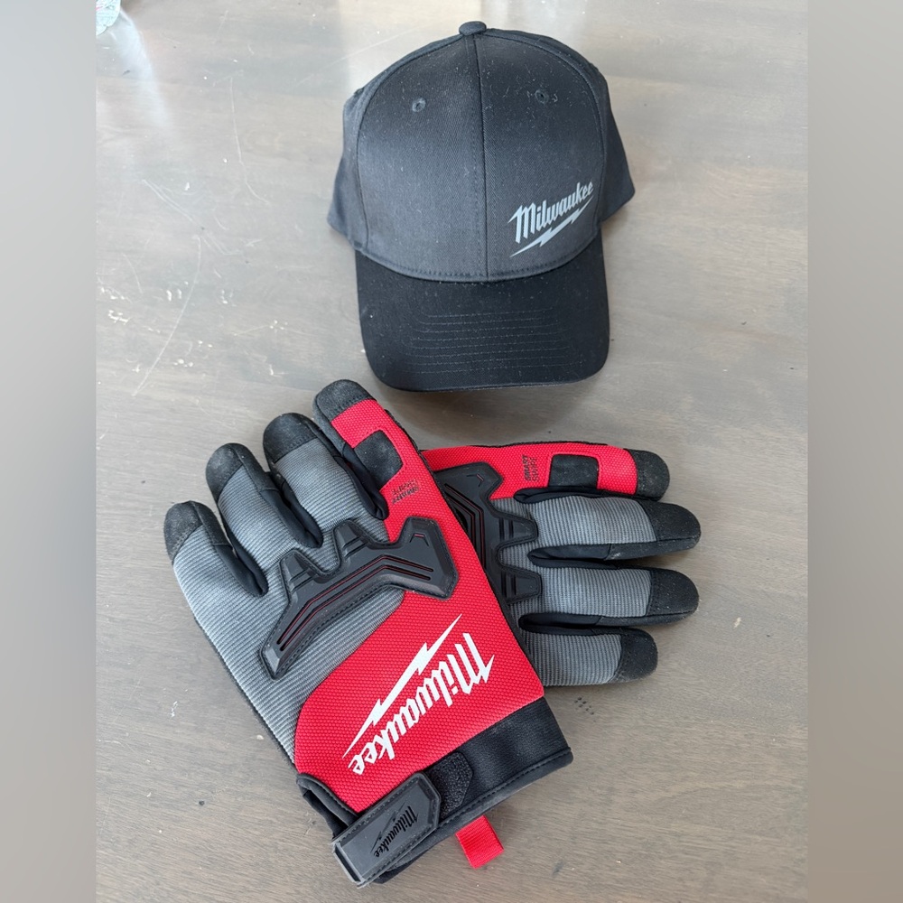 Milwaukee Work Gloves + Hat Bundle - image 1